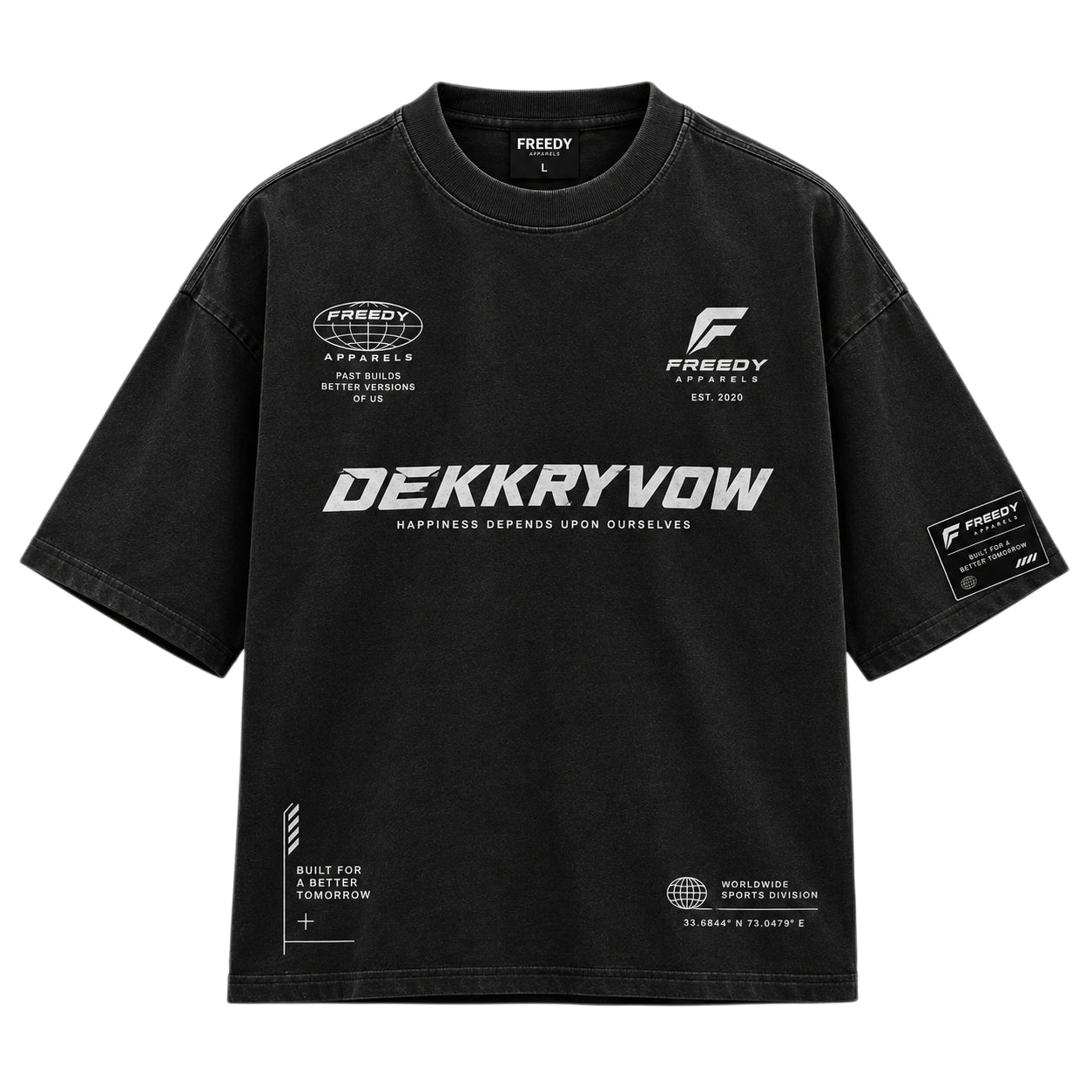 Freedy Dekkryvow Washed Oversized Tee - Black