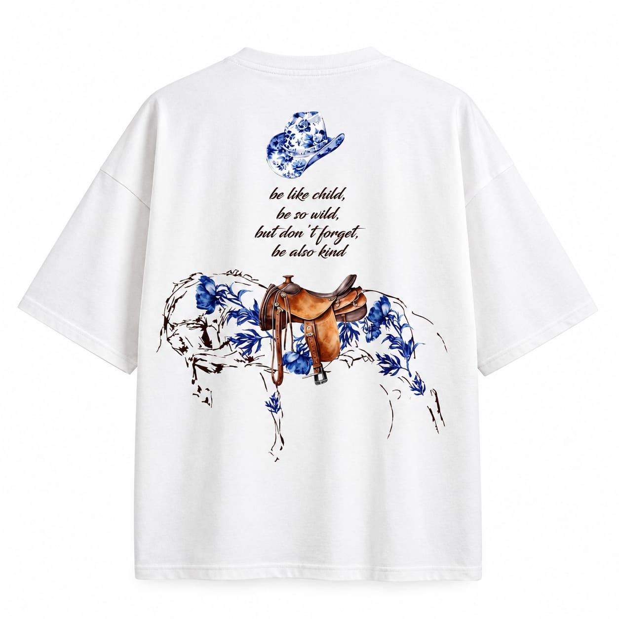 Wild Heart Western Oversized Tee - White